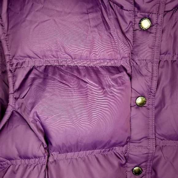 Lands’ End Women’s Goose Down Puffer Vest Purple Sz LARGE 14-16 - Picture 7 of 13